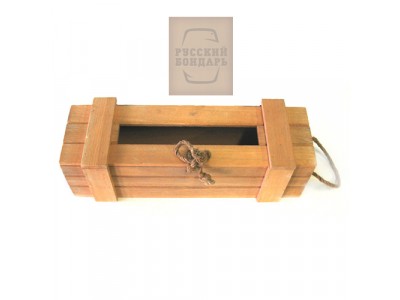 Ящик деревянный для бутылки коньяка